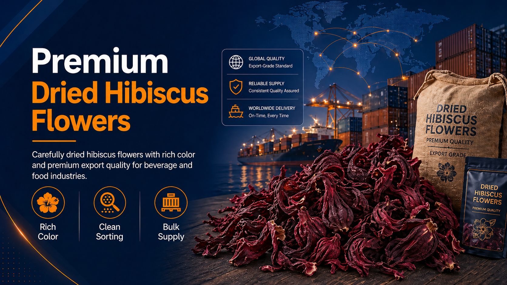 Premium Dried Hibiscus Flowers