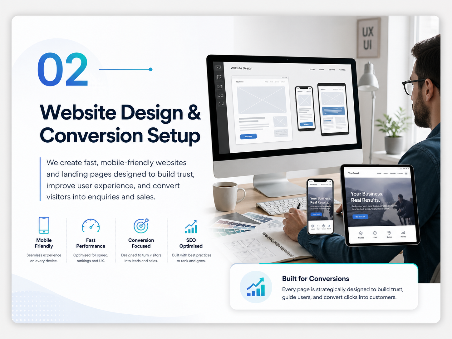 We Create Responsive Websites & <br>Sales Funnels